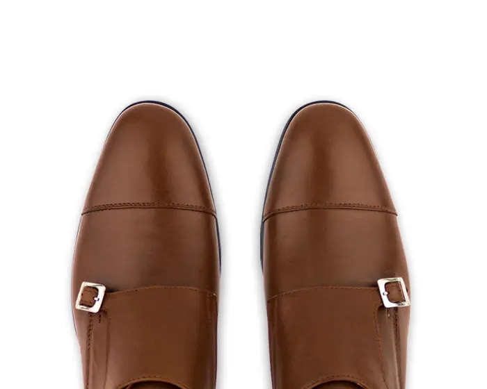 Zapatos de piel Dolancy modelo 210 Miel, vistos desde arriba
